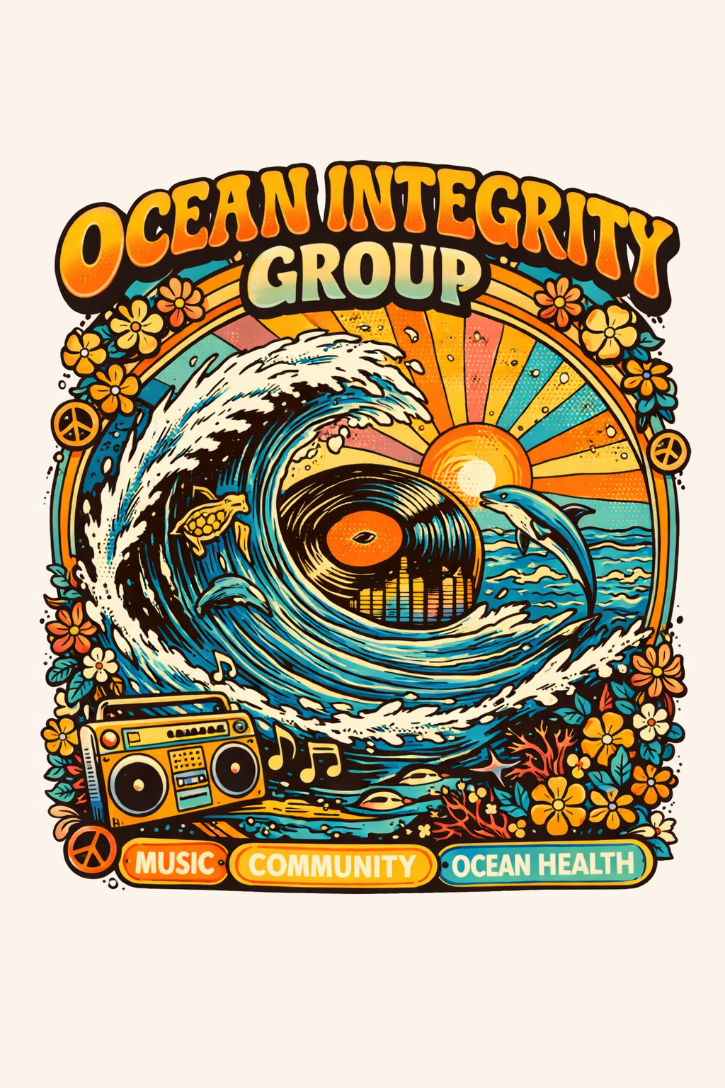 70s Retro Ocean Integrity tee