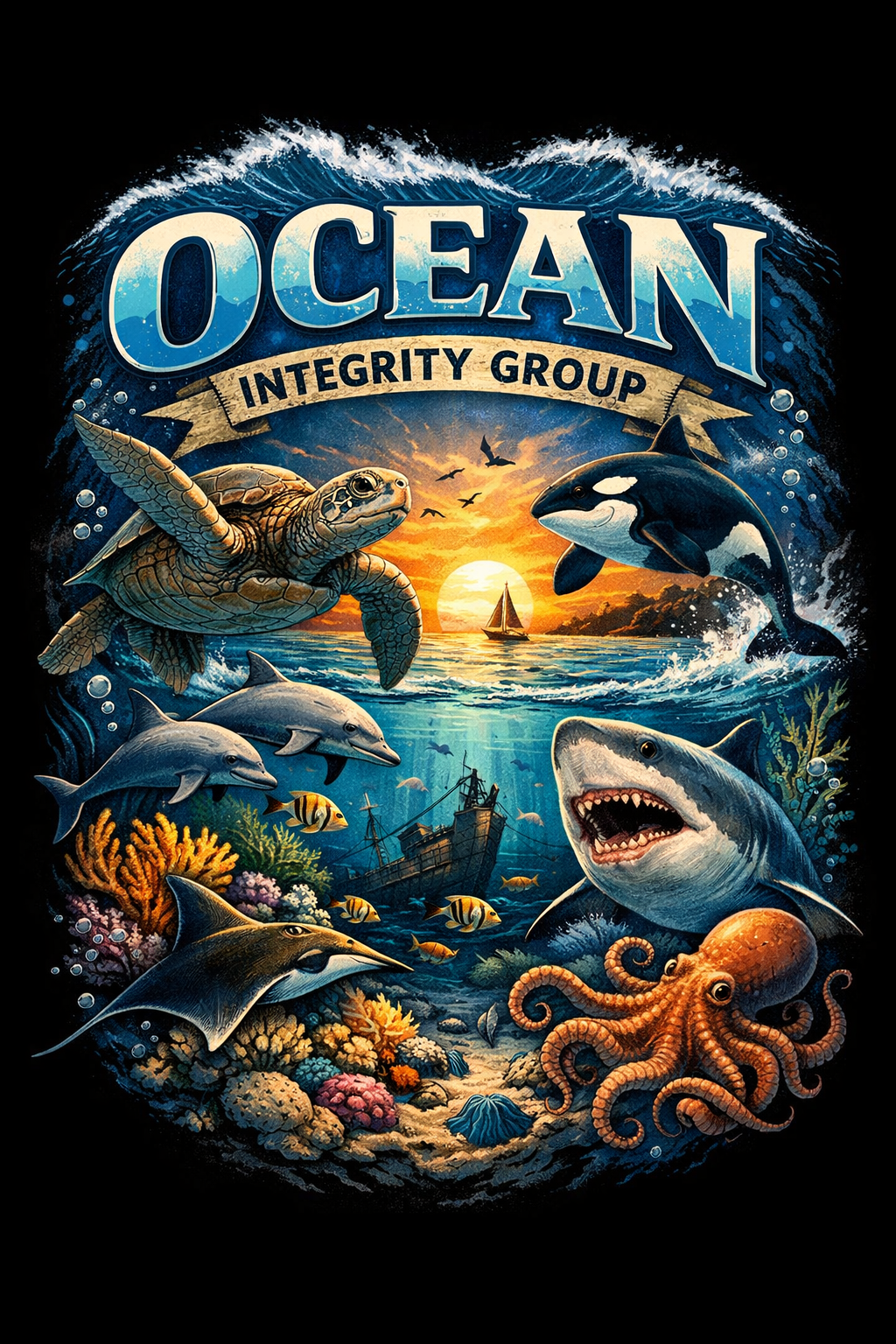 Ocean Integrity Group — Ocean Life tee design